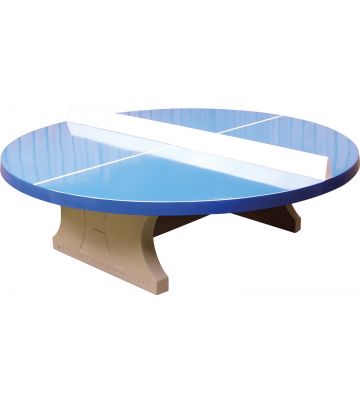 Betonnen Tafeltennistafel Blauw Rond