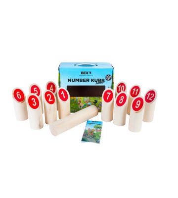 Number Kubb, Basic, berkenhout in colourbox
