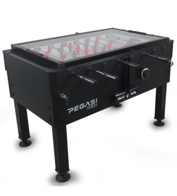 Voetbaltafel Pegasi | Forza Premium Black | Glasplaat | Cashless