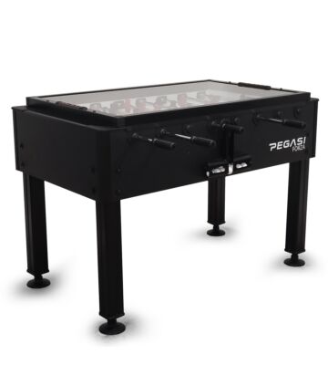Voetbaltafel Pegasi | Forza Pro Black | Glasplaat