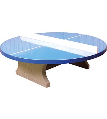 Betonnen Tafeltennistafel Blauw Rond