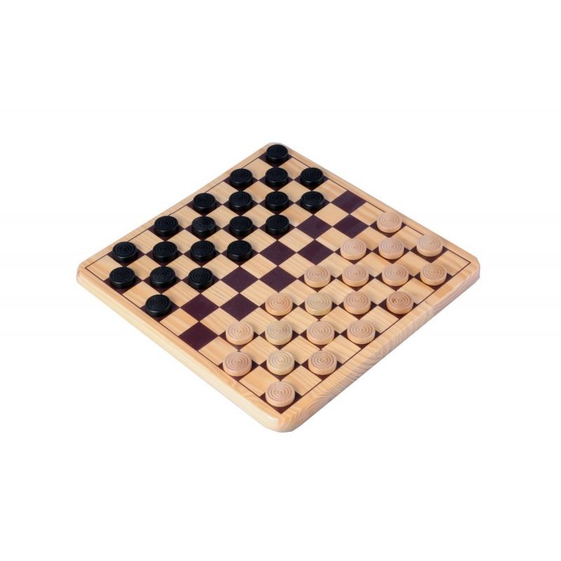 Houten dam set compleet - 29x29 cm