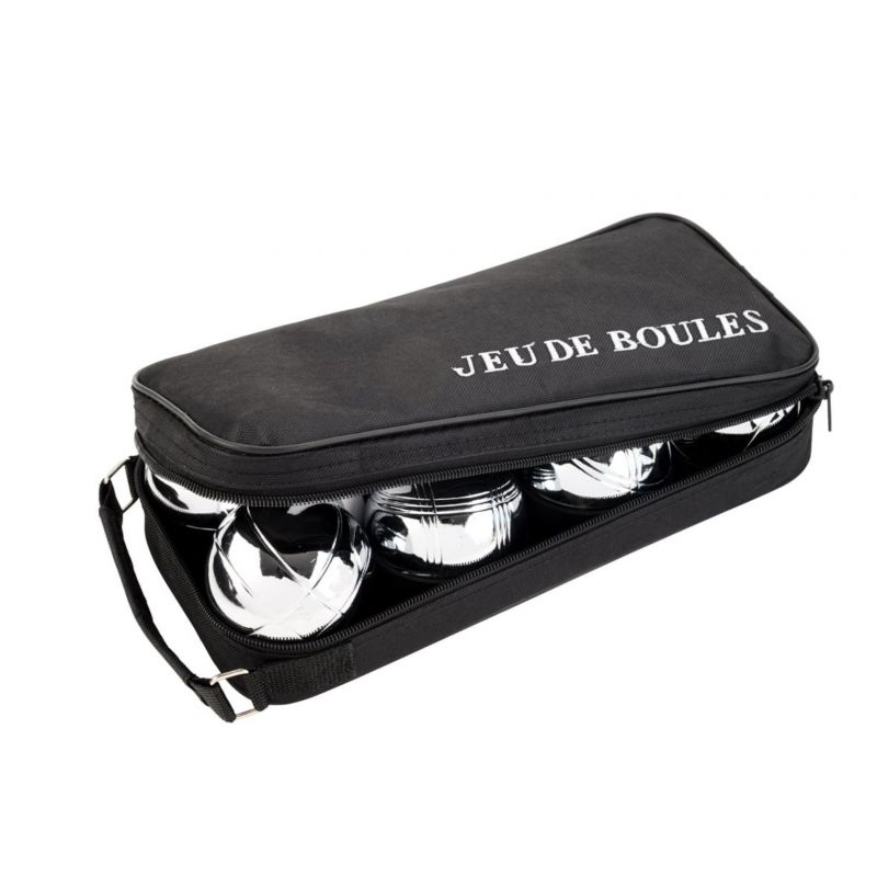 Jeu de Boules set - 8 ballen in zwarte rits tas