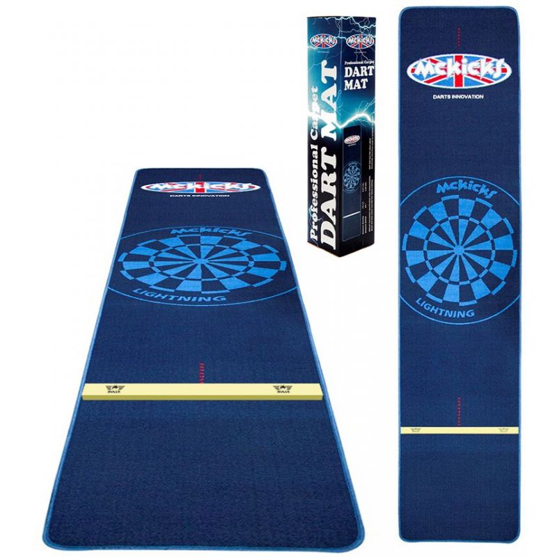 McKicks dartmat Blue Carpet 300x65 cm met Oche