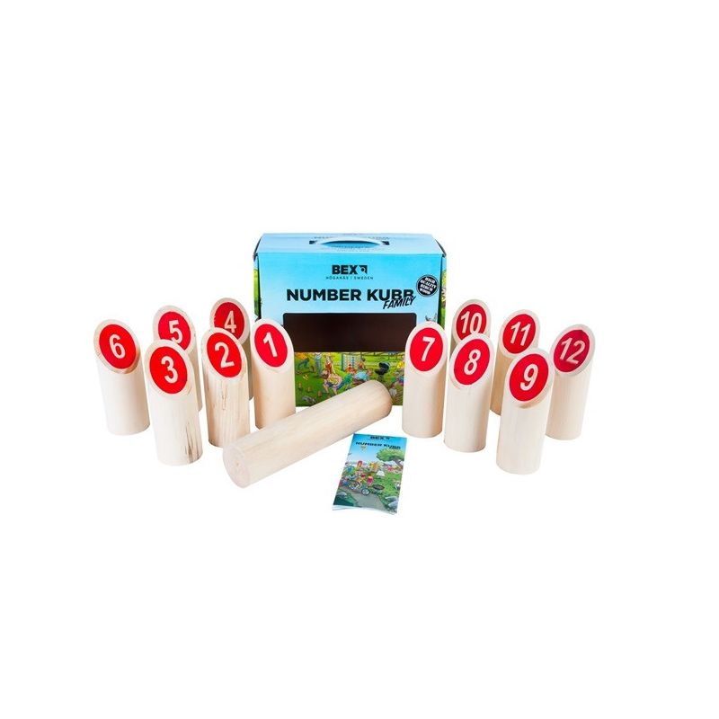 Number Kubb, Basic, berkenhout in colourbox