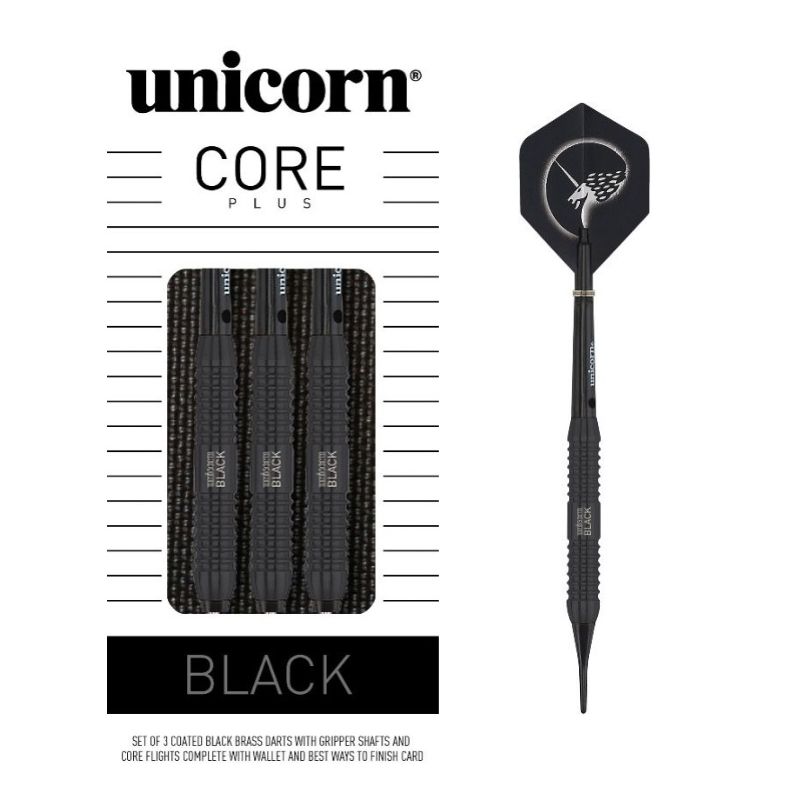 Softtip Core Plus Black dartpijlen set 19g.